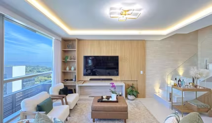 Lindíssimo apartamento Duplex, semi mobiliado, andar alto de 2 dormitórios vaga de garagem coberta O Atmosfera Air possui uma localização privilegiada, que une as conveniências da cidade com uma vista