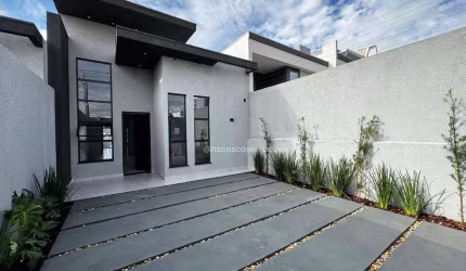 Casa Nova 1Suite + 2 quartos e ótima sobra de terreno à venda, 76 m² por R$ 430.000 - Jardim Veredas - Cascavel/PR