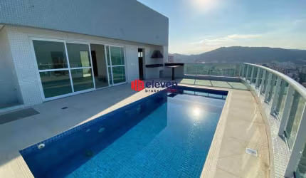 Cobertura duplex de 289,90 m² no Gonzaga com 3 suítes e 3 vagas demarcadas