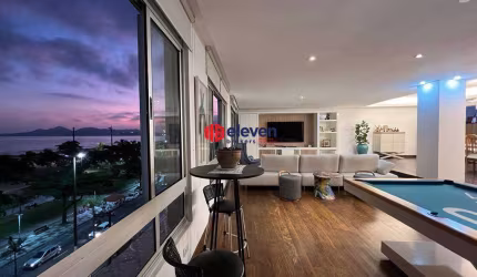 Apartamento frente mar, vista panorâmica de toda orla da praia de Santos.