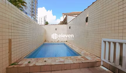 Casa Sobreposta Alta com 3 Suítes e Lazer Privativo – 240m² | Campo Grande – Santos/SP