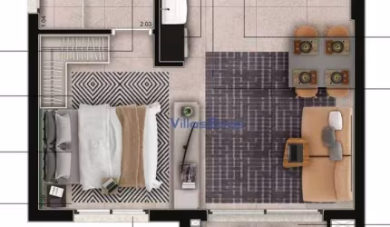 OPORTUNIDADE!! Apartamento com 1 dormitório à venda, 33 m² por R$ 445.000 - Jardim Esplanada II - São José dos Campos/SP
