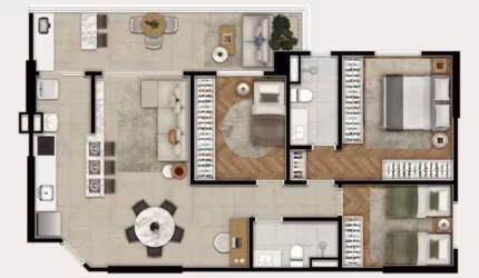 Apartamento à venda, 92 m² por R$ 1.028.568,39 - Parque Residencial Aquarius - São José dos Campos/SP