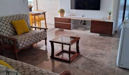 Apartamento semi mobiliado e frente mar com 3 quartos à venda, 102 m² por R$ 580.000 - Caiçara - Praia Grande/SP