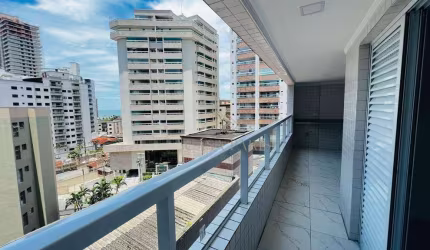 Apartamento com 2 dormitórios à venda, 67 m² por R$ 450.000 - Vila Caiçara - Praia Grande/SP