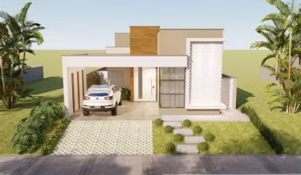 Casa em construção a venda no condomínio Volpi.