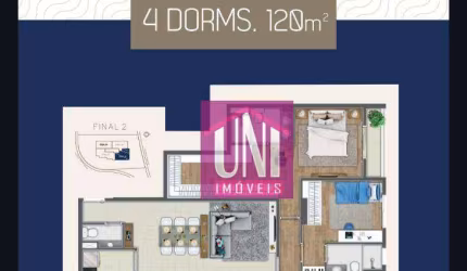 Apartamento com 4 dormitórios à venda, 120 m² por R$ 1.719.510 - Alphaville - Barueri/SP