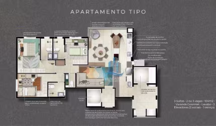 Apartamento com 3 dormitórios à venda, 104 m² por R$ 1.510.000,00 - Centro - São Caetano do Sul/SP