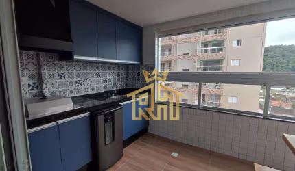 Apartamento mobiliado com 2 dormitórios à venda no Canto do Forte, Praia Grande, SP