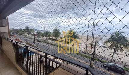 Espaçoso Apartamento Frente mar - 03 dormitórios (01 suíte) - Varanda vista mar - Lazer - 2 vagas privativas - Aviação