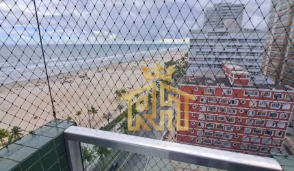 Apartamento mobiliado frente mar vista lateral a venda - bairro Aviação - Praia Grande SP