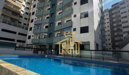 Apartamento, 50m da praia, com 1 dormitório à venda, 52 m² por R$ 325.000 - Ocian - Praia Grande/SP