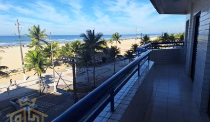 Apartamento Espaçoso - sacada frente mar - 02 dormitórios (01 Suíte) - 02 vagas privativas - Guilhermina