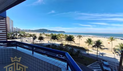 Apartamento Espaçoso - sacada frente mar - 02 dormitórios (01 Suíte) - 02 vagas privativas - Guilhermina