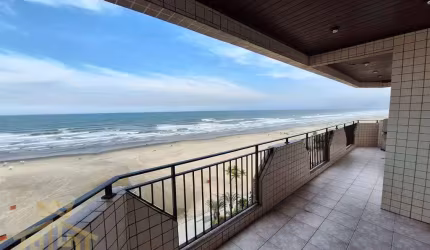 Espaçoso Apartamento Frente Mar - Sacada - Lazer - 02 Vagas - Aviação - Praia Grande