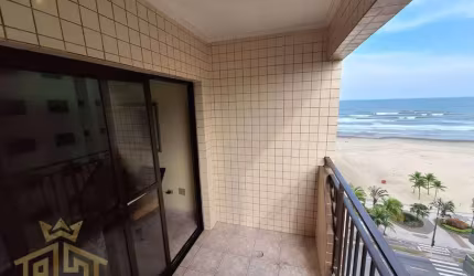 Apartamento Espaçoso em Prédio frente mar - 02 dormitórios (01 Suíte) - Sacada vista mar - Lazer - 1 vaga - Aviação - Praia Grande