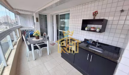 Apartamento com 2 dormitórios para alugar, 80 m² por R$ 3.500,01/mês - Canto do Forte - Praia Grande/SP