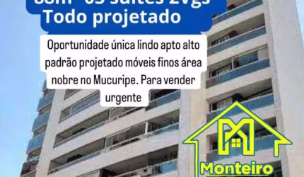 Oportunidade única espetacular apto e condomínio área nobre projetado móveis finos Mucuripe