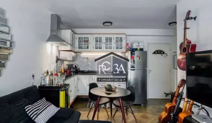 Apartamento tipo studio com 42m² mobiliado, 1 vaga. Rua Candido Vale- Tatuapé - SP