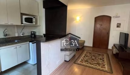 Flat com 1 dormitório para alugar, 50 m² - Moema - São Paulo/SP
