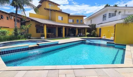 Casa em Condomínio para Locação em Guarujá, Jardim Acapulco, 6 dormitórios, 6 suítes, 8 banheiros, 4 vagas
