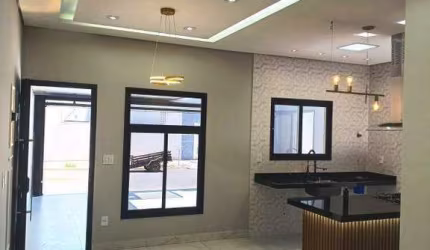 Casa nova com 3 quartos e quintal no bairro Jardim Monte Carlo
