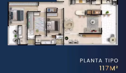 Apartamento com 3 dormitórios à venda, 117 m² por R$ 853.560 - Esplanada Independência - Taubaté/SP