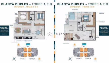 Apartamento Duplex com 3 dormitórios à venda, 125 m² por R$ 656.000,00 - Martim de Sá - Caraguatatuba/SP