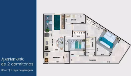 Apartamento com 2 dormitórios à venda, 62 m² por R$ 630.000,00 - Praia Grande - Ubatuba/SP