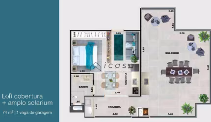 Loft com 1 dormitório à venda, 74 m² por R$ 741.000,00 - Praia Grande - Ubatuba/SP
