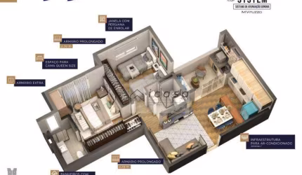 Apartamento com 2 dormitórios à venda, 56 m² por R$ 495.000,00 - Vila Industrial - São José dos Campos/SP