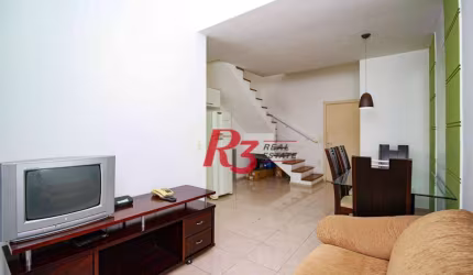 Loft com 1 dormitório à venda, 69 m² - Gonzaga - Santos/SP