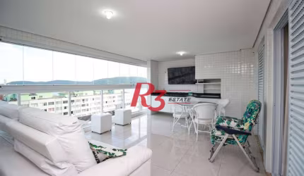 Apartamento com 3 dormitórios para alugar, 134 m² por R$ 12.000,00/mês - Embaré - Santos/SP