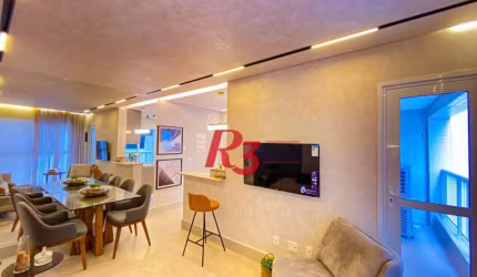 Apartamento com 2 dormitórios à venda, 82 m² por R$ 890.000,00 - Aparecida - Santos/SP