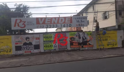 Terreno à venda, 1820 m² por R$ 11.710.000,00 - Boqueirão - Santos/SP
