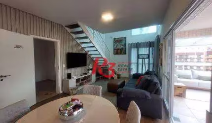 Apartamento Duplex com 2 dormitórios, 2 suítes,  Gonzaga - Santos/SP