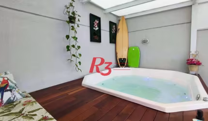 Apartamento Garden com 2 dormitórios à venda, 154 m² por R$ 1.400.000,00 - Campo Grande - Santos/SP