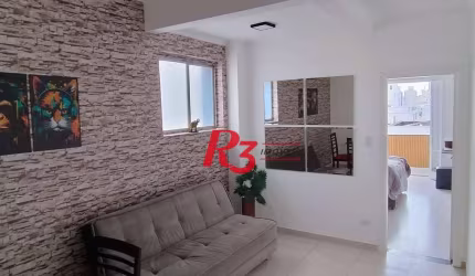 Apartamento com 1 dormitório à venda, 55 m² por R$ 532.000,00 - Boqueirão - Santos/SP