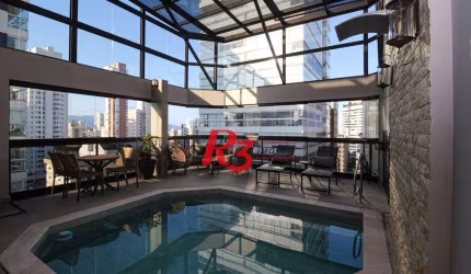 Cobertura com 4 dormitórios à venda, 377 m² por R$ 5.360.000,00 - Gonzaga - Santos/SP