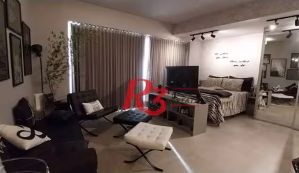 Apartamento com 1 dormitório, 54 m² - venda por R$ 1.280.000,00 ou aluguel por R$ 6.300,00/mês - Pompéia - Santos/SP