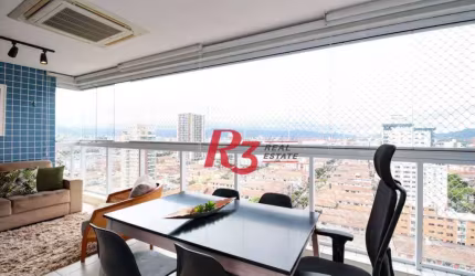 Apartamento com 3 dormitórios à venda, 129 m² por R$ 1.800.000,00 - Aparecida - Santos/SP