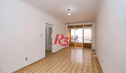Apartamento com 2 dormitórios para alugar, 130 m² por R$ 3.974,85/mês - Embaré - Santos/SP