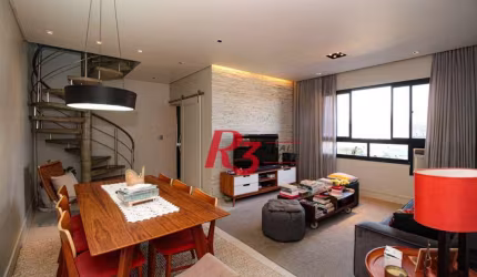 Cobertura com 1 dormitório à venda, 197 m² por R$ 1.500.000,00 - Gonzaga - Santos/SP