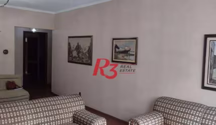 Apartamento com 3 dormitórios à venda, 127 m² por R$ 970.000,00 - Gonzaga - Santos/SP