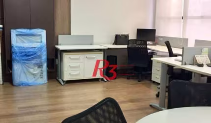 Excelente sala comercial mobiliada em Santos