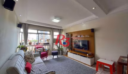 Apartamento á venda 3 quartos 2 Vgs Demarcadas Boqueirão Santos.