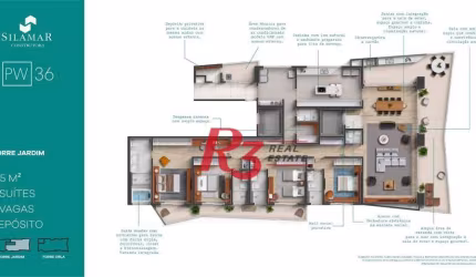 Apartamento à venda, 315 m² por R$ 5.090.000,00 - Gonzaga - Santos/SP