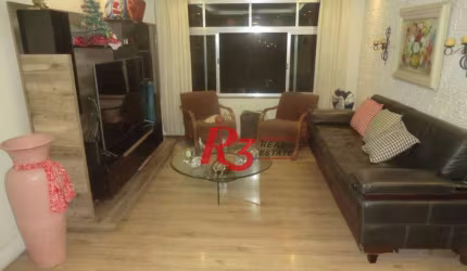 Apartamento com 3 dormitórios à venda, 128 m² - Aparecida - Santos/SP