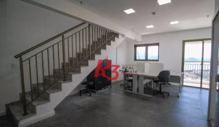 Sala, 98 m² - venda por R$ 650.000,00 ou aluguel por R$ 4.621,08/mês - Valongo - Santos/SP