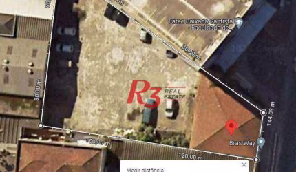 Terreno para alugar, 1030 m² por R$ 25.000,00/mês - Centro - Santos/SP